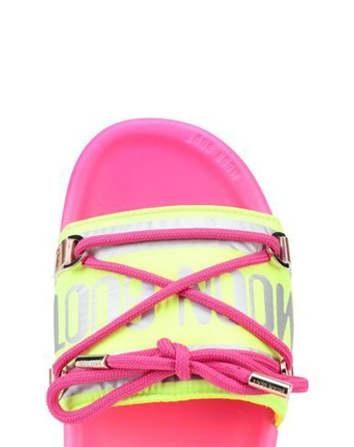 Shop Moon Boot Mb Deimos Nylon Woman Sandals Yellow Size 6-7 Textile Fibers, Synthetic Fibers