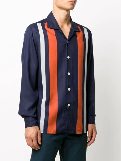 Shop J. Lindeberg Colour-block Notch Collar Shirt In Blue