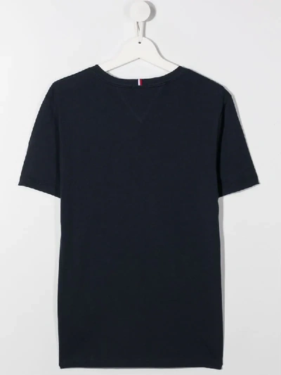 Shop Tommy Hilfiger Junior Teen Logo Print T-shirt In Blue