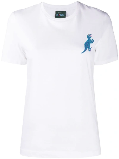 Shop Paul Smith Dino-print Organic Cotton T-shirt In White