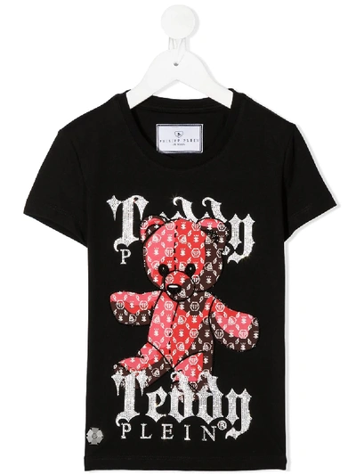 Shop Philipp Plein Junior Teddy Bear-print T-shirt In Black