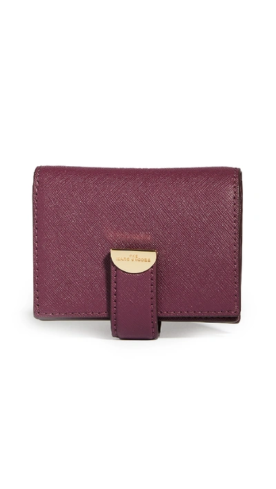 Shop The Marc Jacobs Small Card Case With Chain In Sweet Berry
