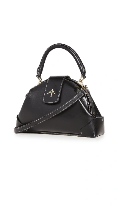 Shop Manu Atelier Demi Bag With Top Handle In Black