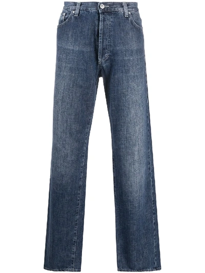 Pre-owned Versace 1990s Straight-leg Jeans In Blue