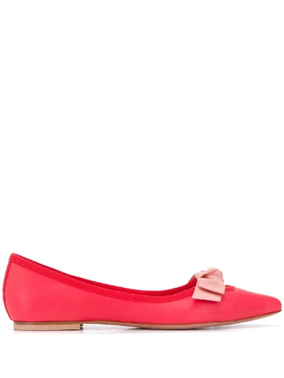 Shop Anna Baiguera Malikaflex Bow-embellished Ballerina Shoes In Pink