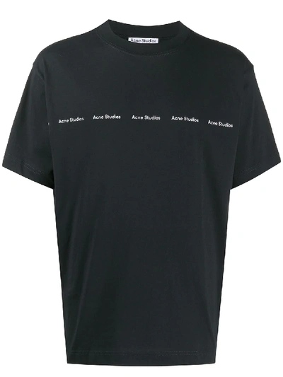 Shop Acne Studios Logo Print T-shirt In Black