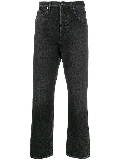 Shop Acne Studios 1996 Vintage Wash Straight Leg Jeans In Black