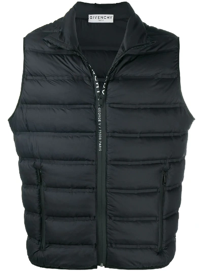 Shop Givenchy Padded Gilet Jacket In Black