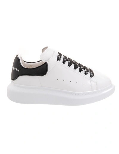 Shop Alexander Mcqueen White Woman Oversize Sneakers With Black Insert In White/black/white