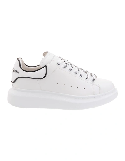 Shop Alexander Mcqueen White Woman Oversize Sneakers With Rubber Detail In White/white/black