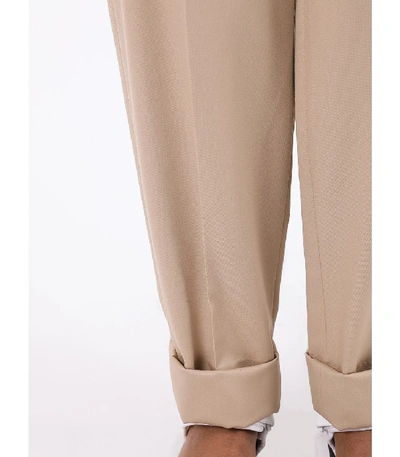 Shop The Row Marta Beige Wool Pants In Neutral