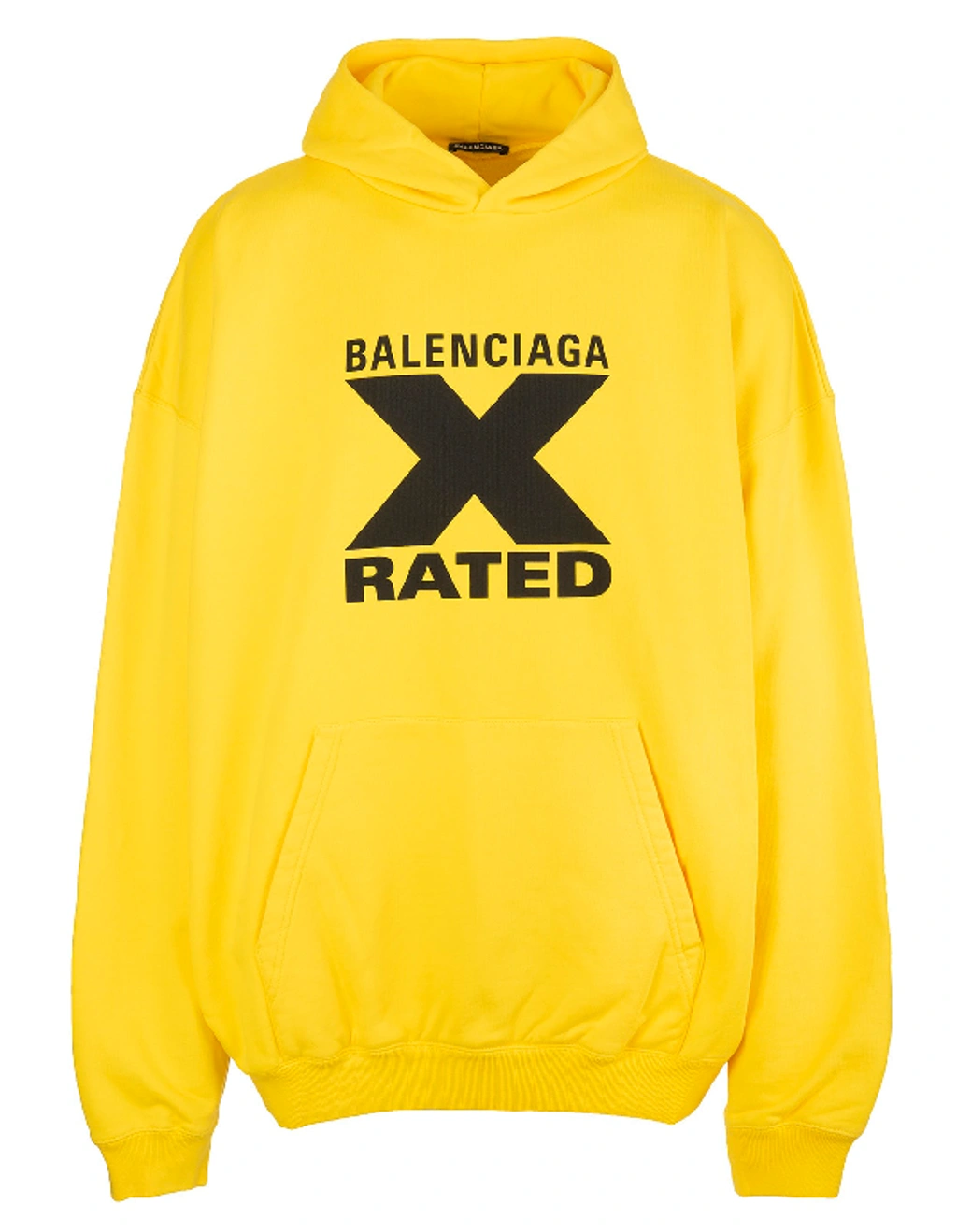 Balenciaga X Rated Over sized Logo Hoodie Yellow Black In Gold ModeSens