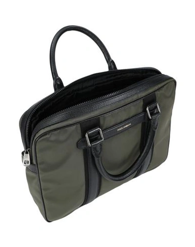 Shop Dolce & Gabbana Work Bag In Military Green
