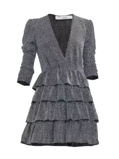 Shop Iro Revert Ruffled Deep-v Dress In Black