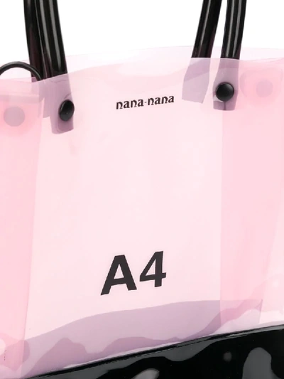 Shop Nana-nana A4 Colour Block Tote In Pink