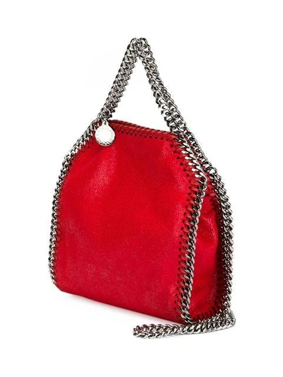 Shop Stella Mccartney Tiny Falabella Tote In Red