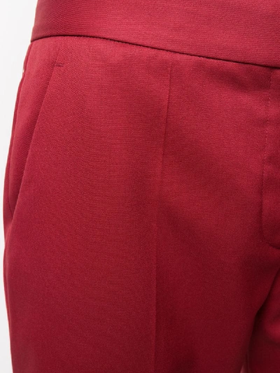Shop Stella Mccartney Mid-rise Tailored Trousers In Red