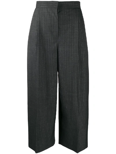 Shop Alexander Mcqueen Tailored Pinstripe Culottes In Grey