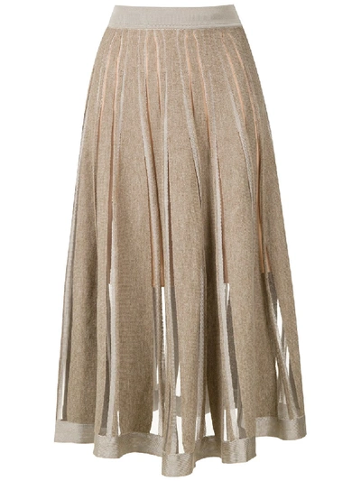 Shop Cecilia Prado Knitted Nayla Midi Skirt In Neutrals