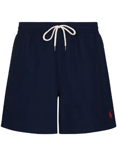 Shop Polo Ralph Lauren Traveller Swim Shorts In Blue