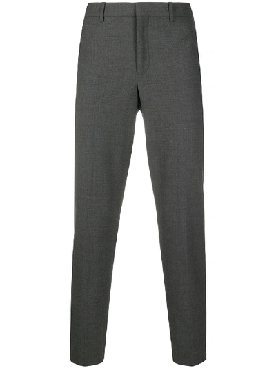 Shop Neil Barrett Slim-fit Cropped Trousers In Grey