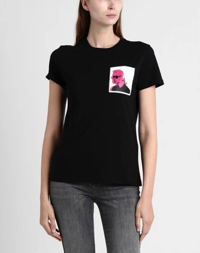 Shop Karl Lagerfeld T-shirts In Black