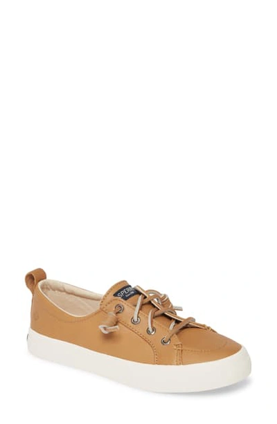 Shop Sperry Crest Vibe Slip-on Sneaker In Tan Leather