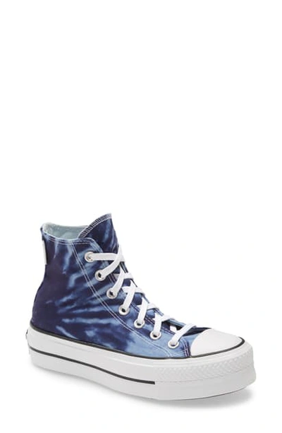 Converse Chuck Taylor All Star Lift High Top Platform Sneaker In Inked/  Polar Blue/ White | ModeSens