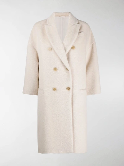 Shop Brunello Cucinelli Double-breasted Coat In White