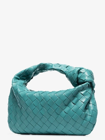 Shop Bottega Veneta Bv Jodie Leather Mini Bag In Blue