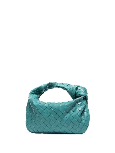 Shop Bottega Veneta Bv Jodie Leather Mini Bag In Blue