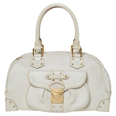 Pre-owned Louis Vuitton White Suhali Leather Suhali Le Superbe Bag