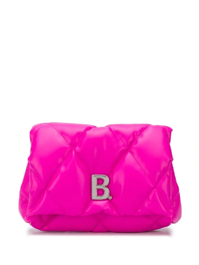 Shop Balenciaga Touch Quilted Clutch In Pink