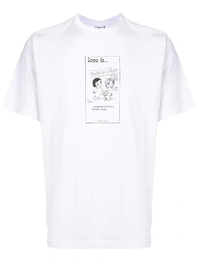 Shop Vetements Love Is Vegan T-shirt In White