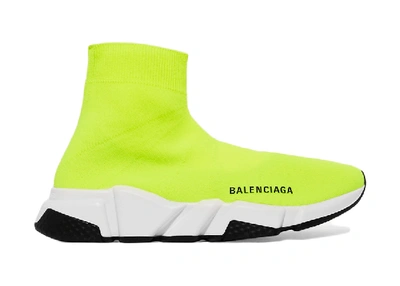 Pre-owned Balenciaga Speed Trainer Neon Bright Yellow (women's)