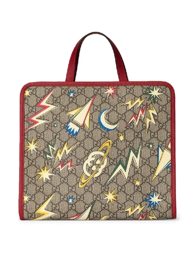 Shop Gucci Gg Space-print Tote Bag In Neutrals