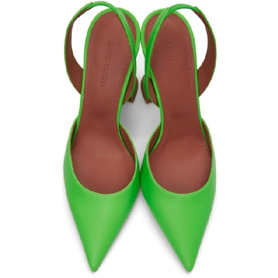 AMINA MUADDI 绿色 HOLLI 露跟高跟鞋