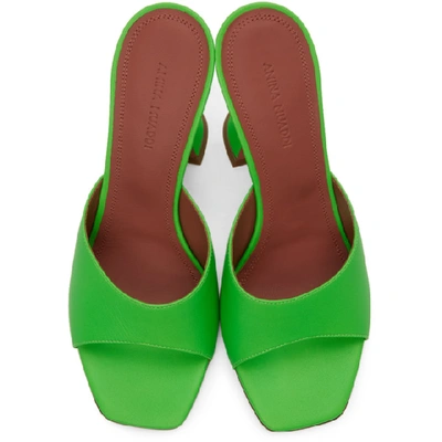 AMINA MUADDI 绿色 LUPITA 高跟凉鞋
