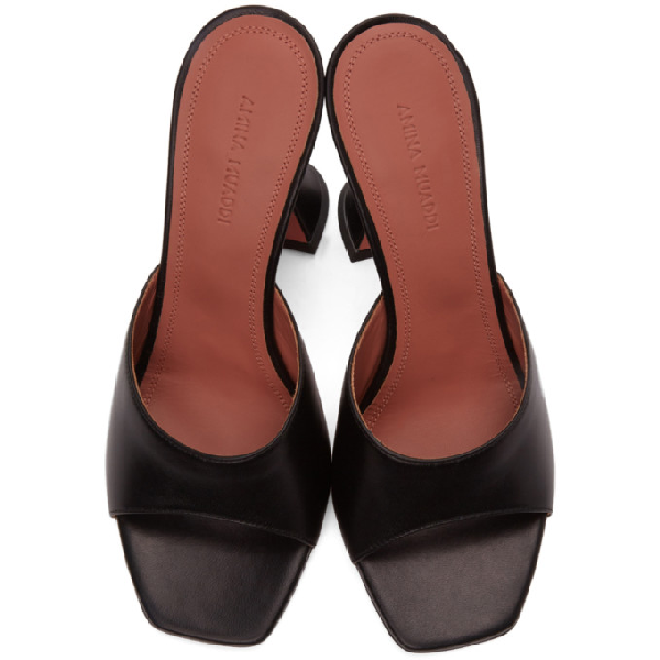 amina muaddi shoes black
