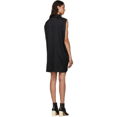 Shop Mm6 Maison Margiela Black Sleeveless Blazer Dress In 900 Black