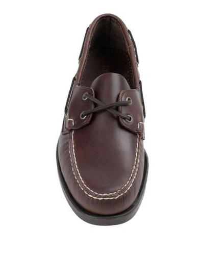 Shop Sebago Docksides Portland Waxed Man Loafers Dark Brown Size 7 Soft Leather