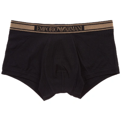 Shop Emporio Armani Men's Underwear Boxer Shorts In Black