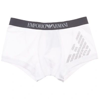 Shop Emporio Armani Men's Underwear Boxer Shorts In White
