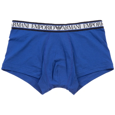 Shop Emporio Armani Men's Underwear Boxer Shorts In Blue