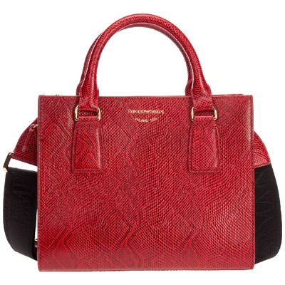 Shop Emporio Armani Women's Handbag Shopping Bag Purse In Red