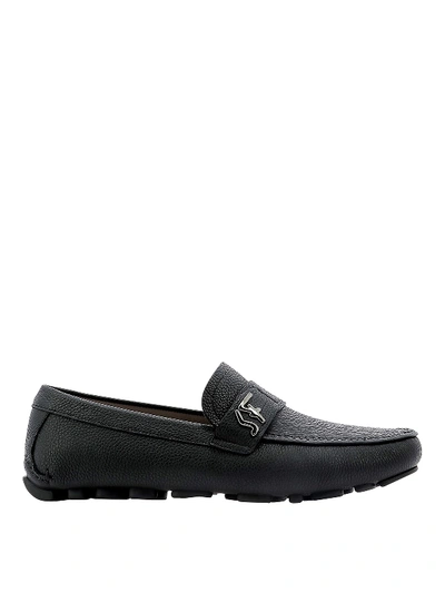 Shop Ferragamo Rasca Loafers In Black