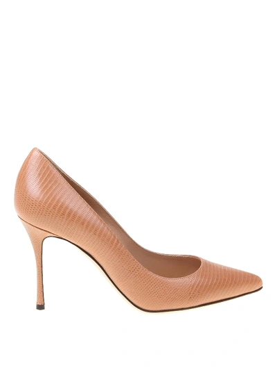 Shop Sergio Rossi Leather Pumps In Light Brown