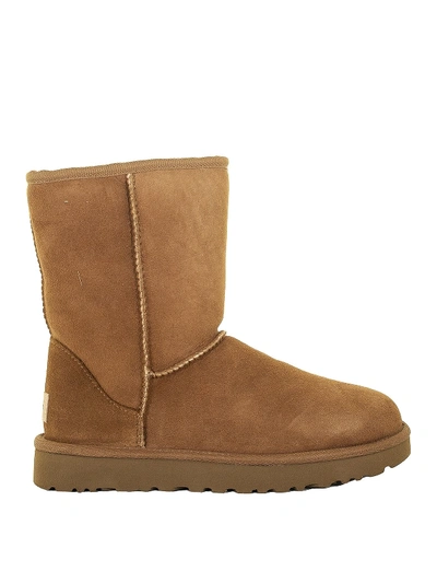 Shop Ugg Classic Short Ii Ankle Boots In Light Brown