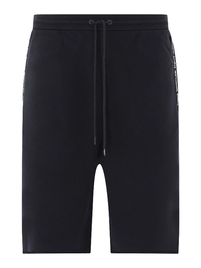Shop Moncler Cotton Sporty Shorts In Black