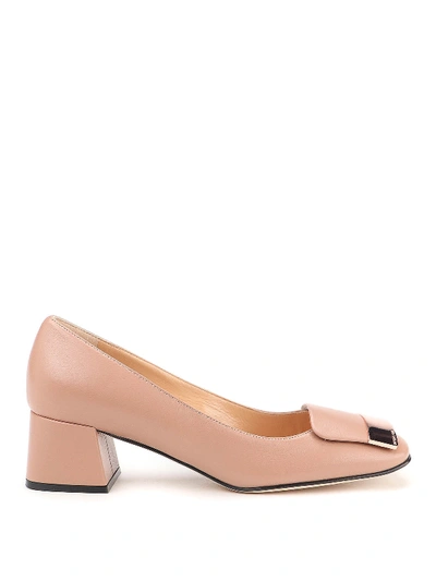 Shop Sergio Rossi Leather Pumps In Pink